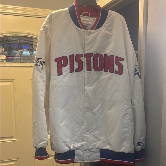 Pistons White Jacket by Starter